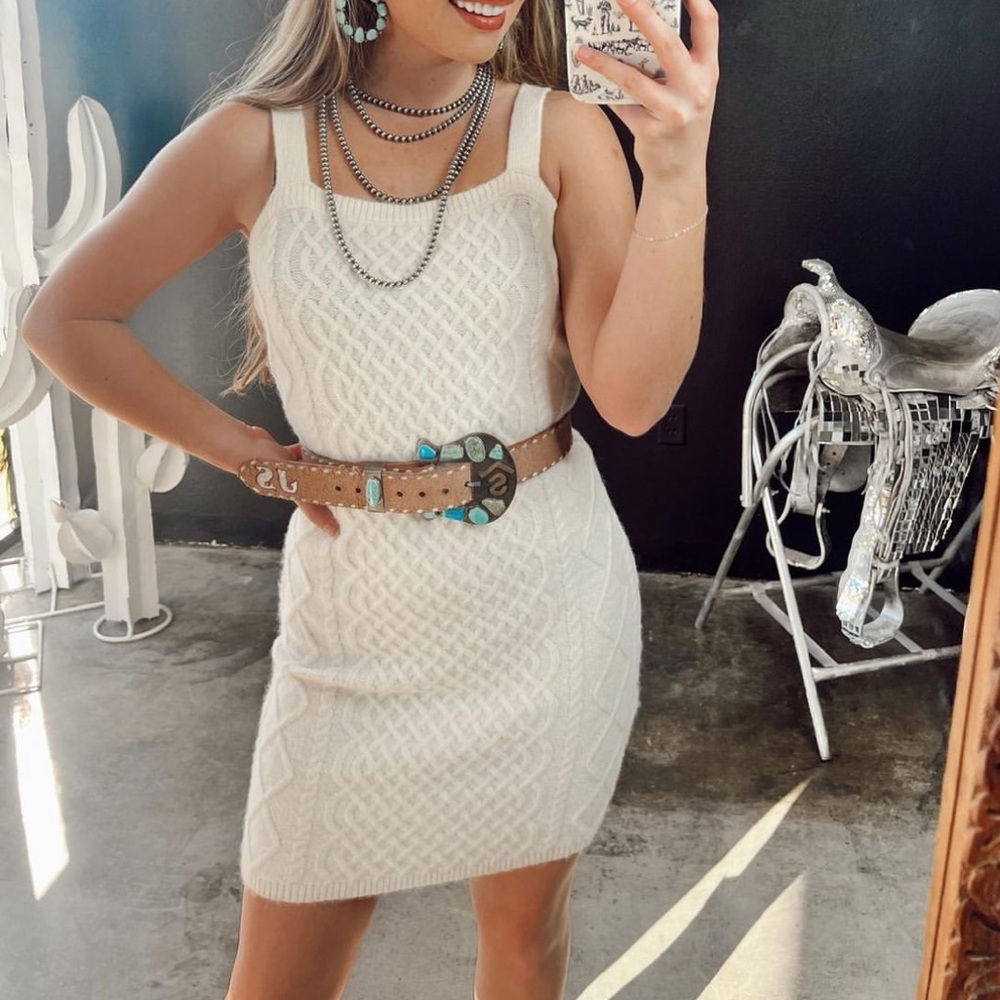White Sweater Dress